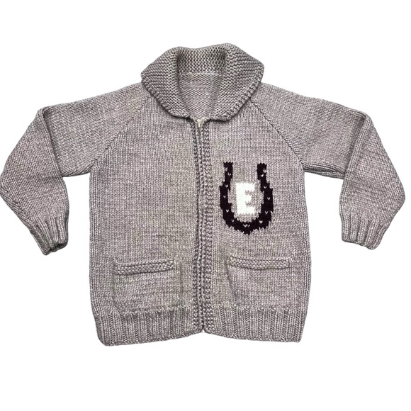 Vintage Gray Knit Cardigan